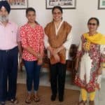 Mankirat Kaur with Executive Trustee Mam & Principal, Dr. B.S.Malhi sir