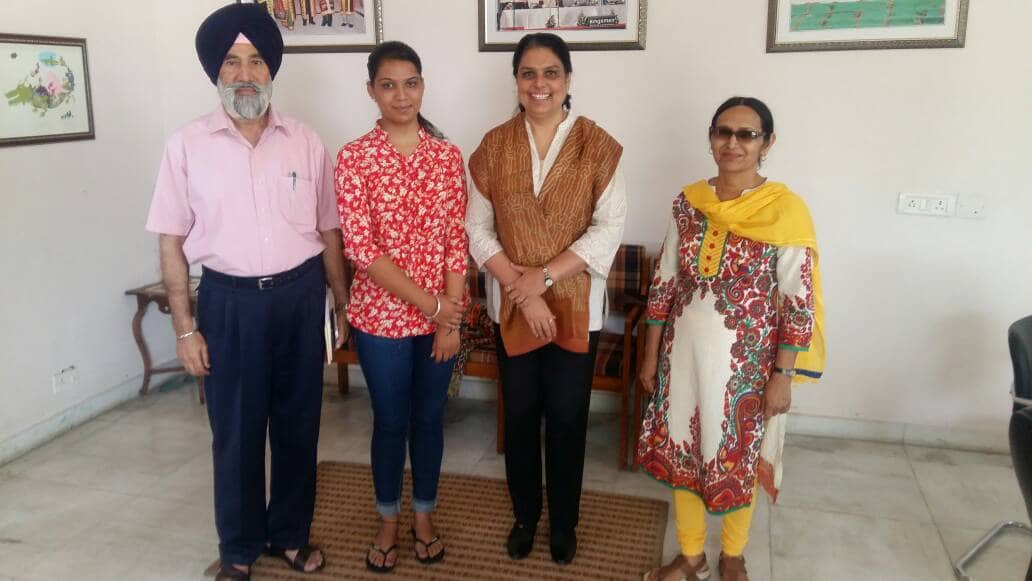 Mankirat Kaur with Executive Trustee Mam & Principal, Dr. B.S.Malhi sir